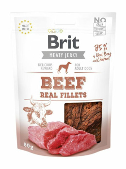 BRIT SNACK JERKY BEEF FILLETS 80g