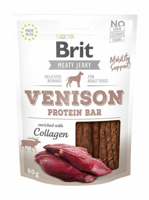 BRIT SNACK JERKY VENISON PROTEIN BAR 80g