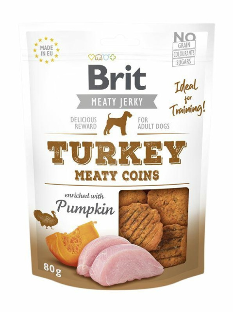 BRIT SNACK JERKY TURKEY COINS 200g