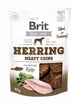 BRIT SNACK JERKY HERRING COINS 80g