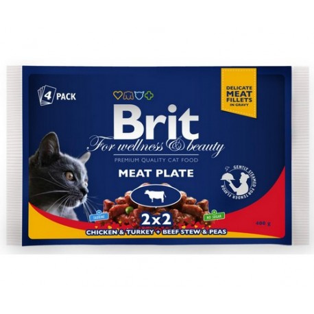 BRIT PREMIUM MEAT PLATE 4 x 100 g