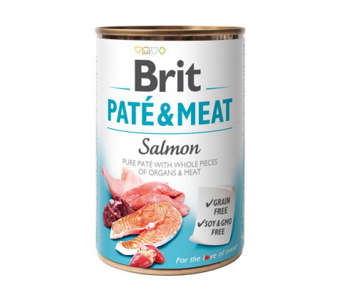 BRIT PATE&MEAT SALMON puszka 400g