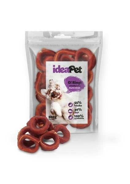 IDEAPET RINGI Z KACZKĄ I RYBĄ 500g