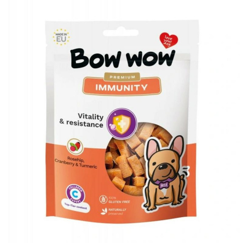 BOW WOW 822 PREMIUM IMMUNITY ROSEHIP & CRANBERRY & TURMERIC przysmak 60g