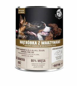 PET REPUBLIC PIES WĄTRÓBKA WARZYWA sos puszka 800g