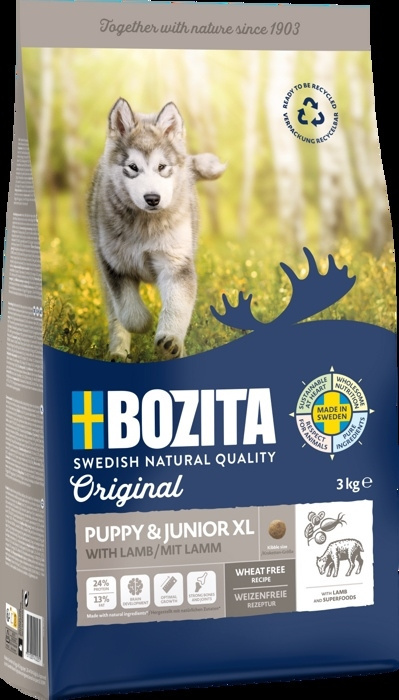 BOZITA ORIGINAL PUPPY & JUNIOR XL KURCZAK JAGNIĘCINA 3kg