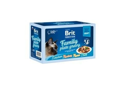 BRIT PREMIUM STERILISED FAMILY PLATE saszetki 12 x 85g