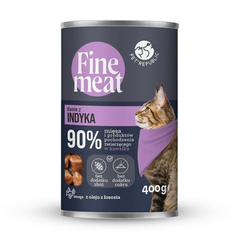 FINE MEAT KOT INDYK sos puszka 400g