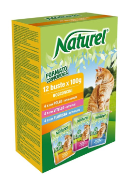 LIFE CAT BOX 12x100g NATUREL CHICKEN + VEAL + PLAICE