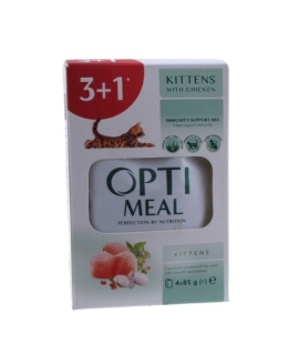 OPTIMEAL KOT KITTEN KURCZAK sasz. 85g (3+1)