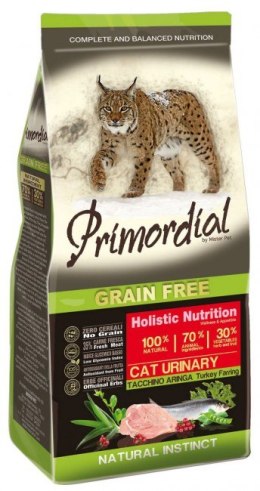 Primordial Cat Grain Free Urinary Turkey & Herring 2kg + zabawka KONG