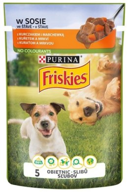 Friskies Dog Adult Kurczak i marchewka w sosie saszetka 85g