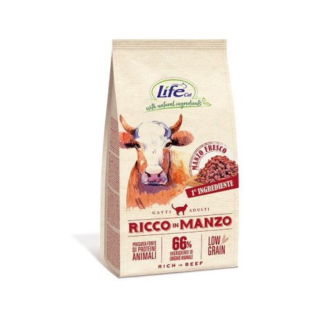 LIFE CAT RICH IN BEEF LOW GRAIN 400g