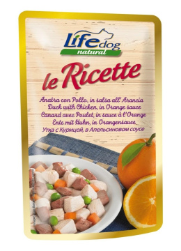 LIFE DOG DUCK + CHICKEN LE RICETTE saszetka 95g