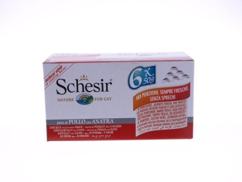 SCHESIR KOT KURA + KACZKA MULTIPAK puszka 50g x 6